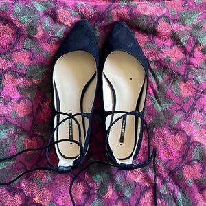 Zara Lace Up Ballet Flats